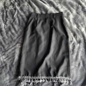 Bianca black skirt with Tassles